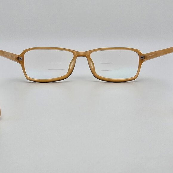 O&X New York OP-17 Gloss Black on Cream Eyeglasses Frame Japan 54-16-142 - Picture 4 of 12